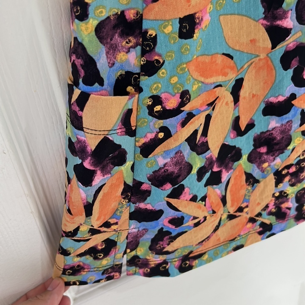 EIS NWT Walk About Athletic Skort in Apricot Tropical Floral Print UPF 50+ - Picture 5 of 10
